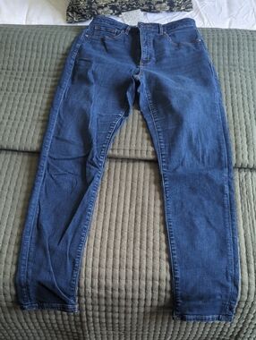 LOFT Light Blue Jeans with Gold Stitching Detail